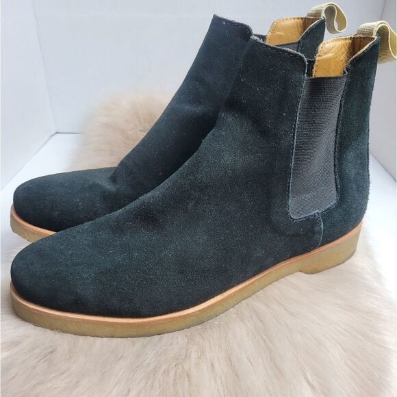 MNML Black Suede Chealsy Boots - Picture 1 of 8